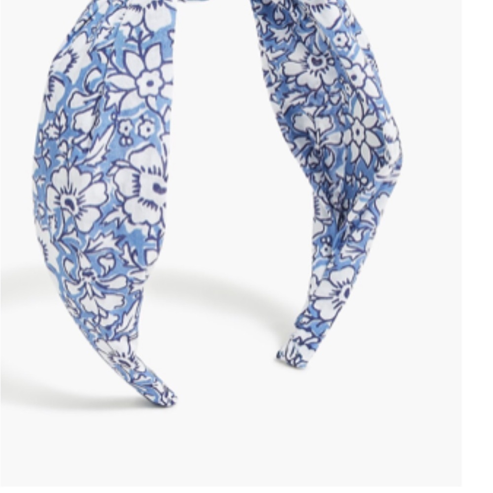 J. Crew Blue Floral Hairband